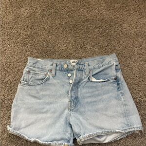 Agolde Women's Classic Light Blue Jean Shorts